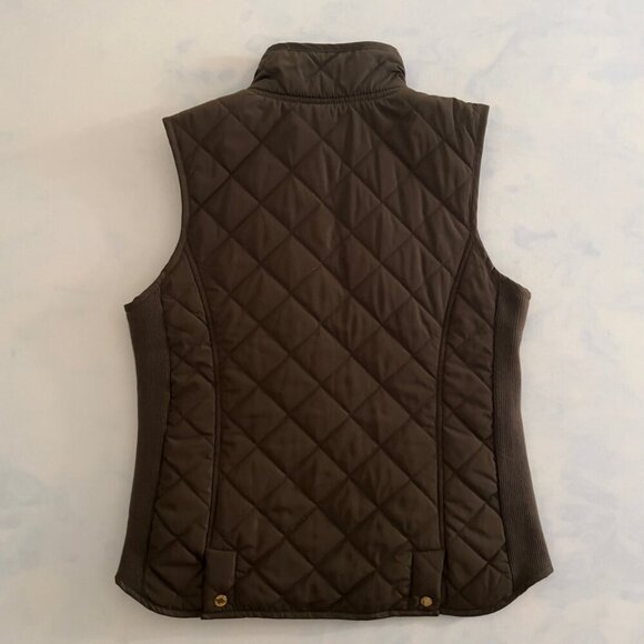 Adrienne Vittadini Dark Olive Green Puffer Vest - Picture 2 of 7